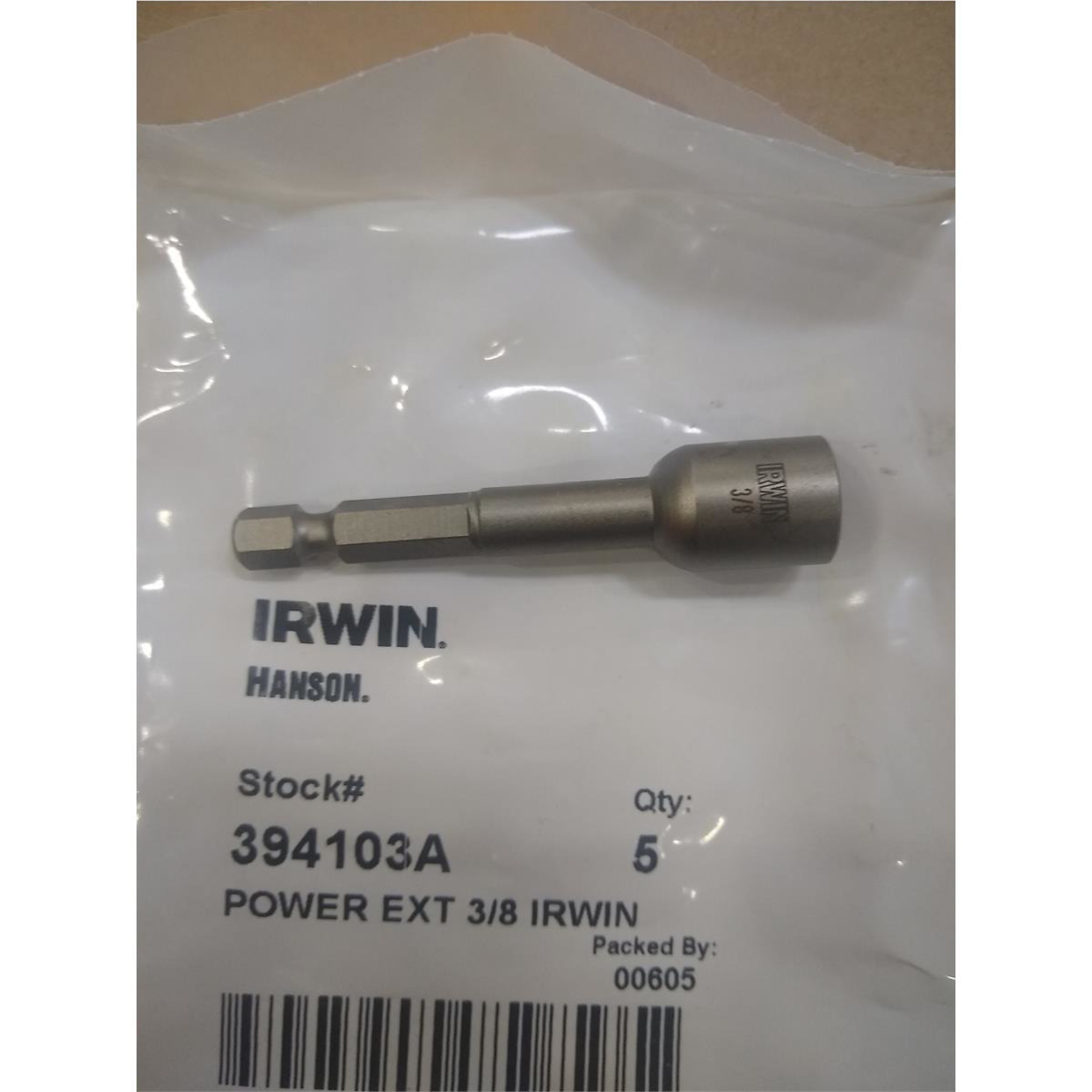 Hanson Power-Grip Screw Bolt Extractor — 3/8in., High Carbon Steel, Quick Change Shank, Model# HAN394103A